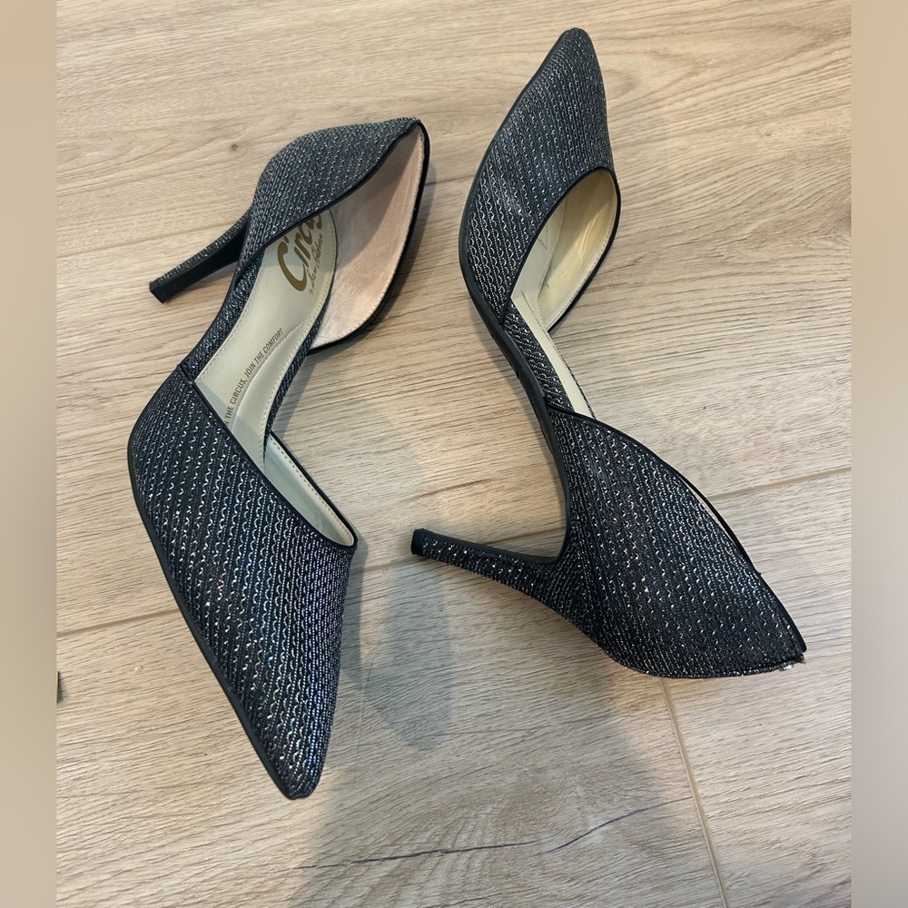 Sam Edelman Circus High Heel Stiletto Sparkle Black Tatianna Shoes Size 10 - Picture 3 of 9